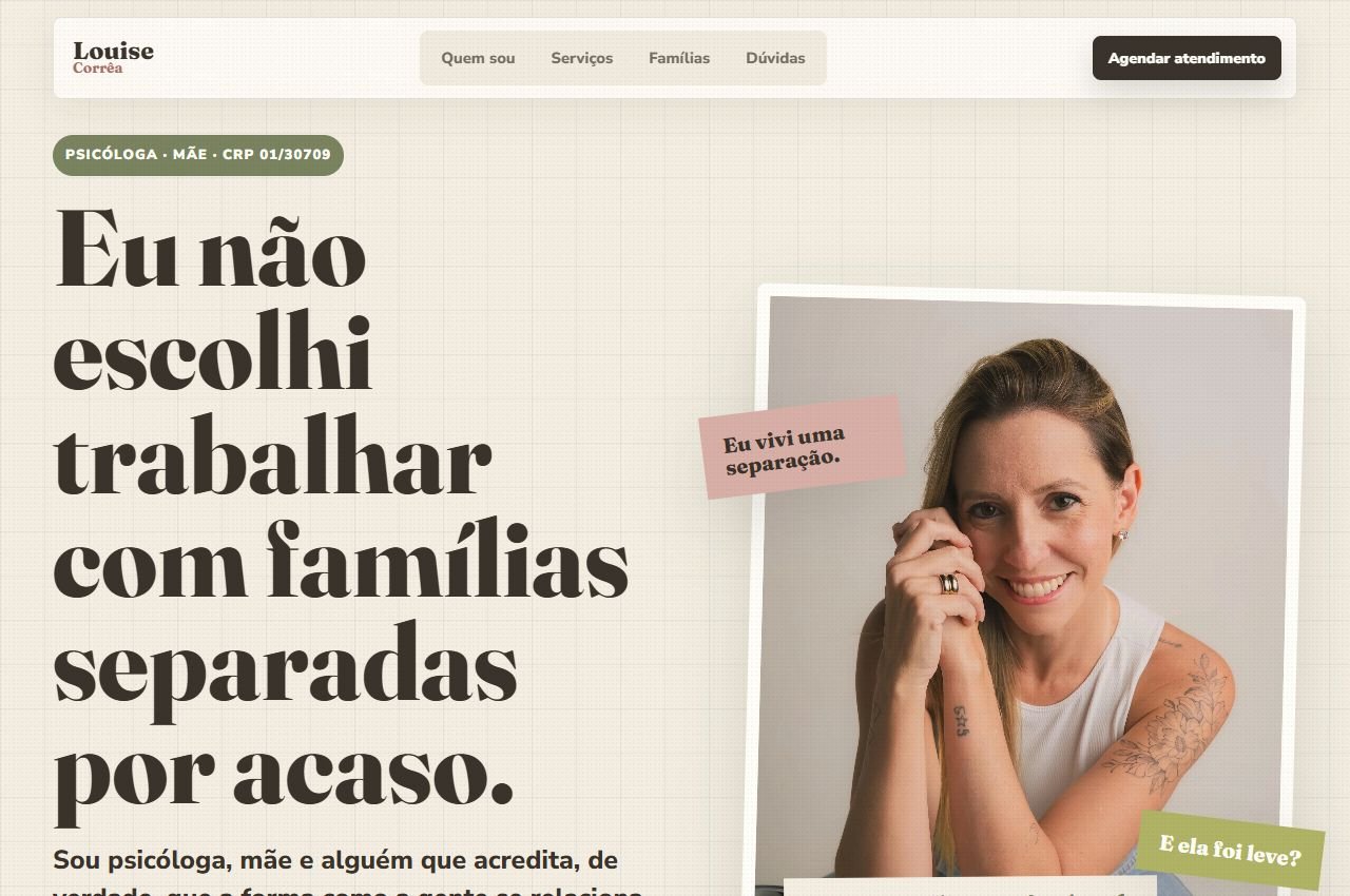 Prévia do site Louise Corrêa