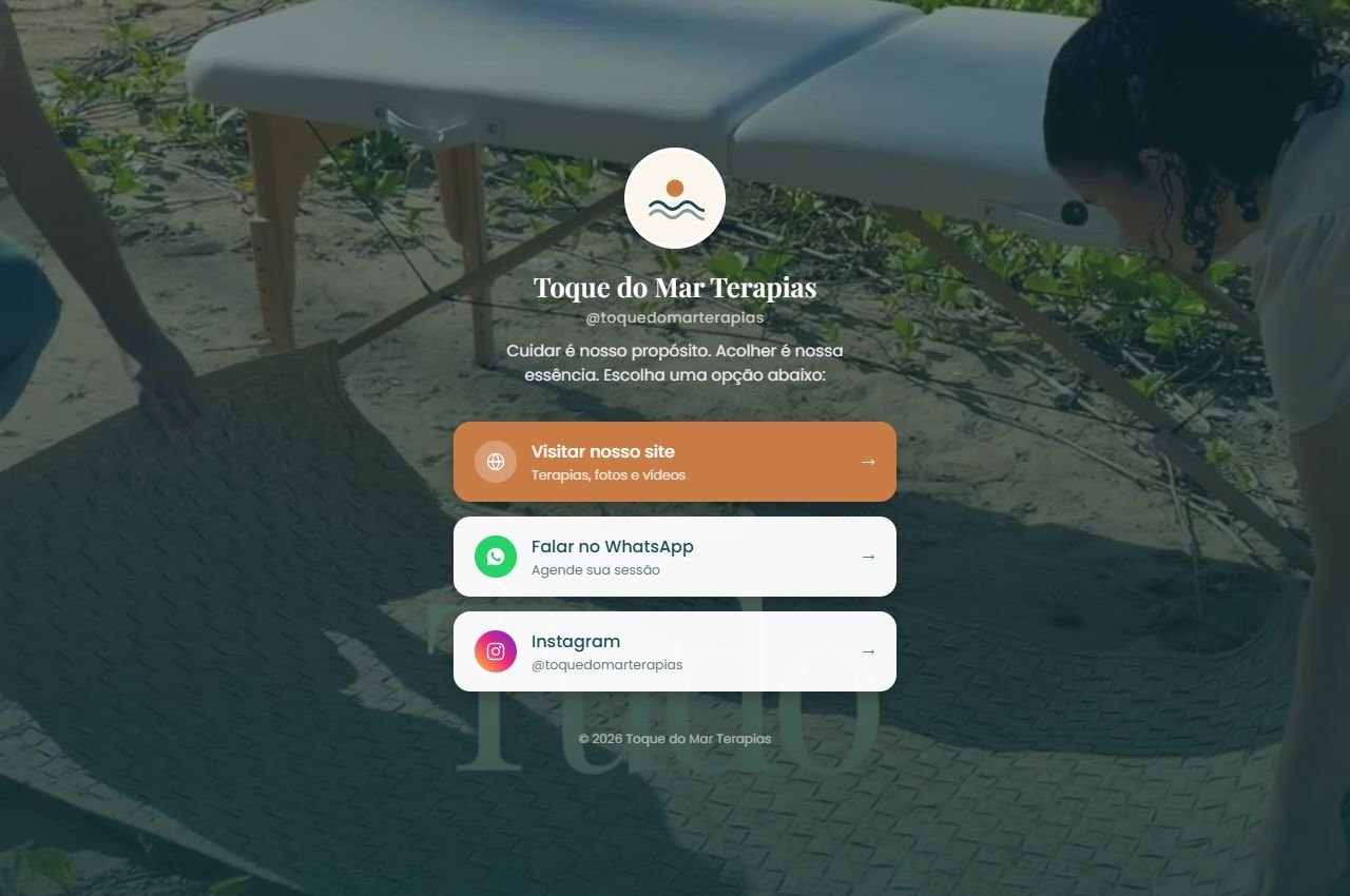 Prévia do site Toque do Mar · Bio