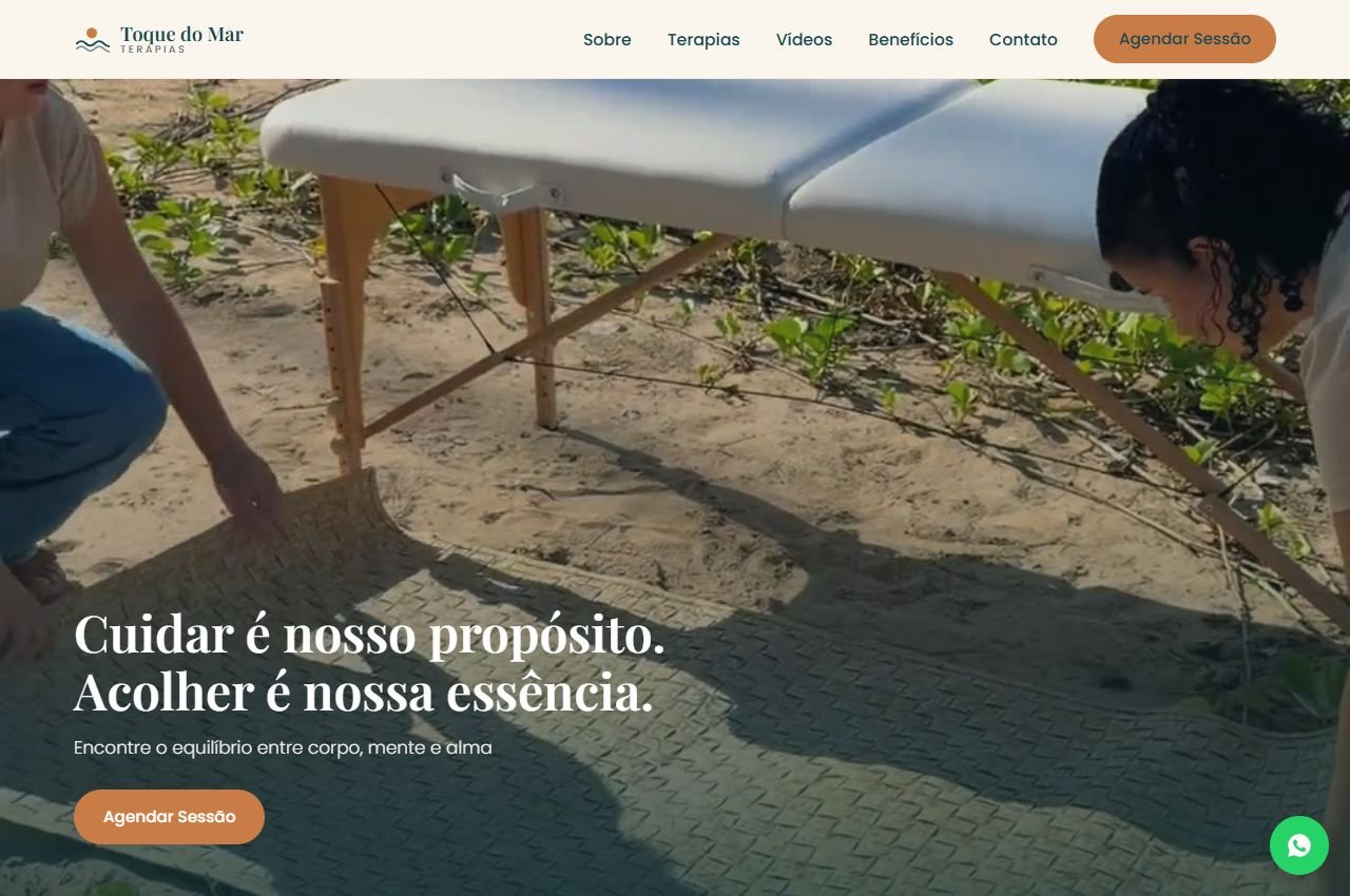 Prévia do site Toque do Mar Terapias