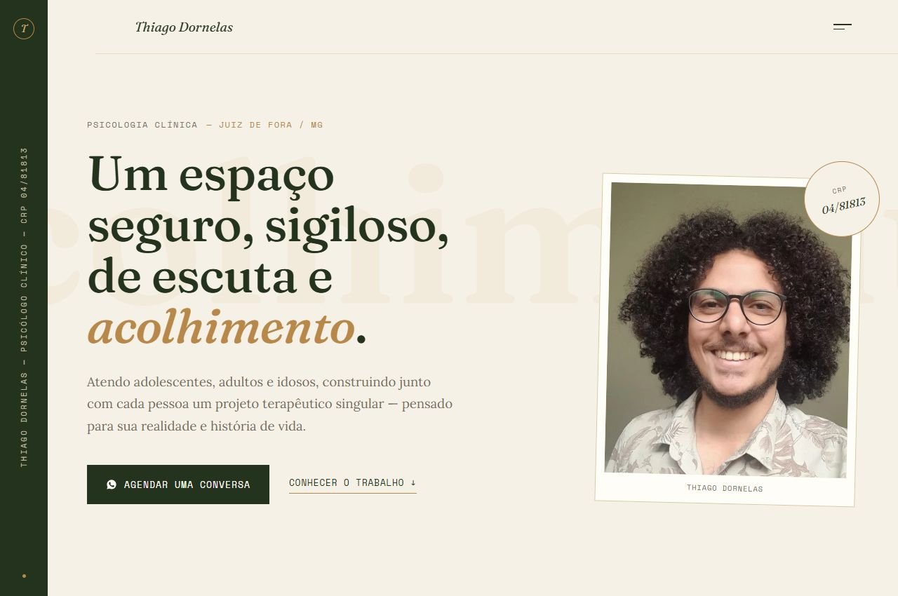Prévia do site Thiago Dornelas